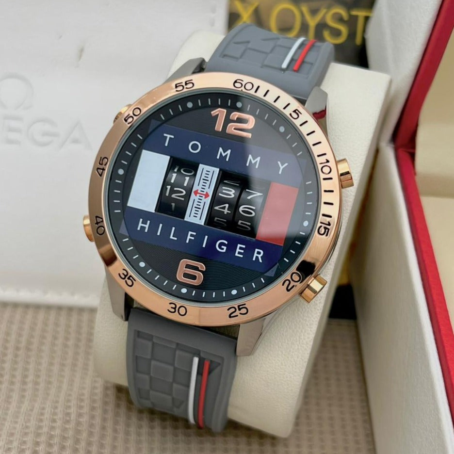 Tommy Drum roller watch full Rose silver watch - AmazingBaba